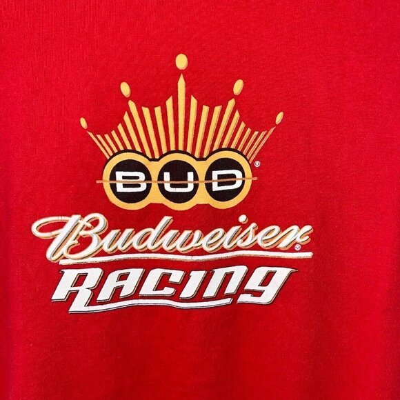 Steve & Barrys Tee Shirt Size Large Red Budweiser Racing Short Sleeve Cotton - Picture 3 of 6